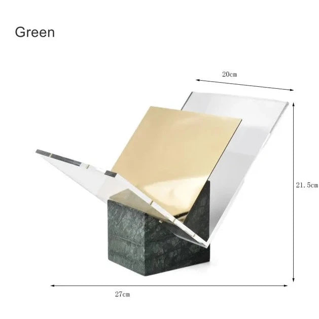 Astra magazine holder home decor green color measurements