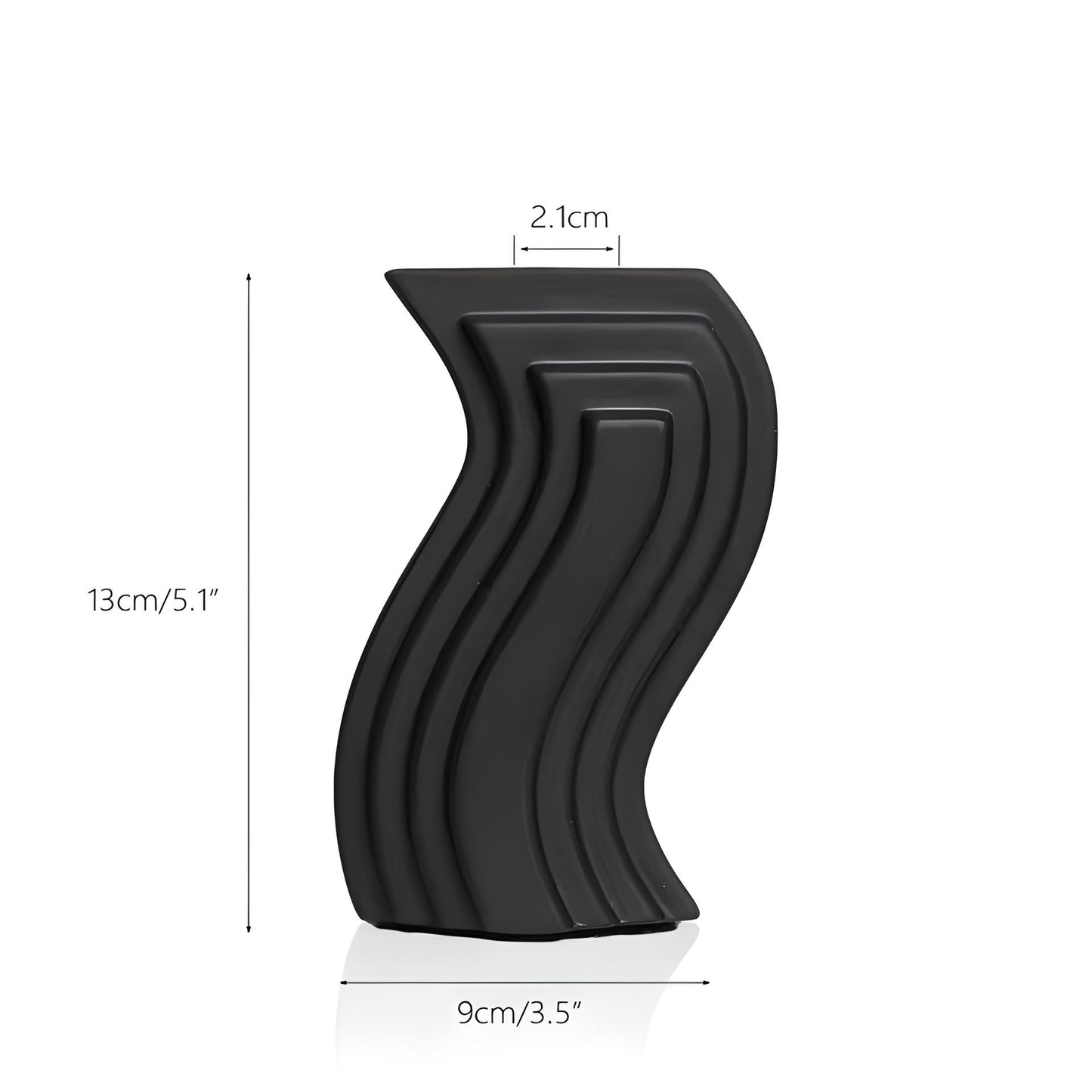 Dhalia candle holder home decor, black color,  measurements