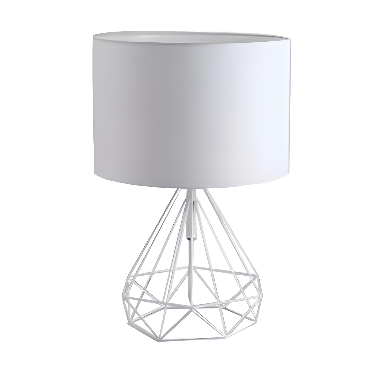 Finley table lamp, white base, white lamp shade