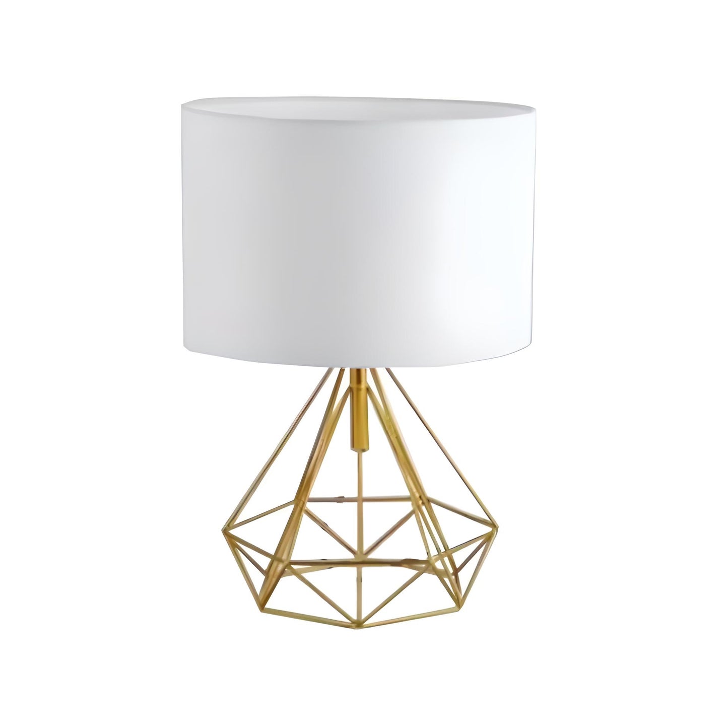 Finley table lamp, gold base, white lamp shade