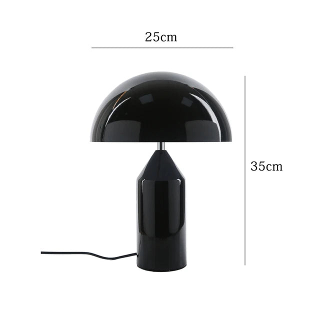 Hayes mushroom lamp measurements black color