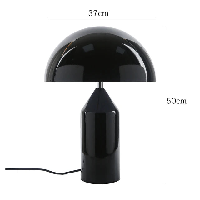 Hayes mushroom lamp measurements black color