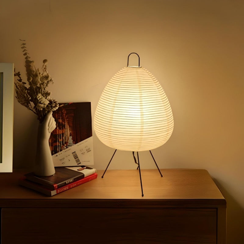 Kaede japandi paper table lamp home decor. 47cm height x 28cm width.