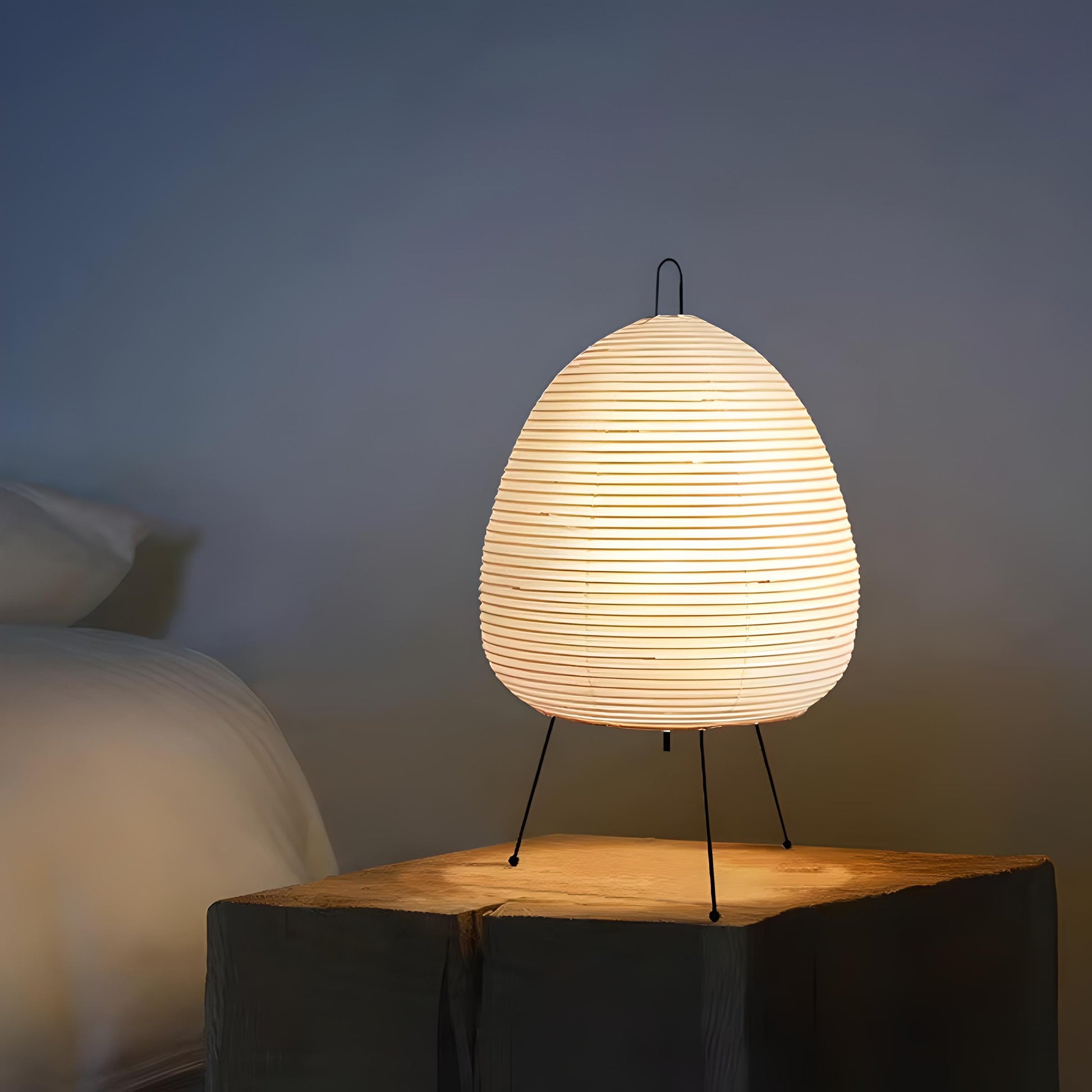 Kaede japandi paper table lamp home decor. 47cm height x 28cm width.