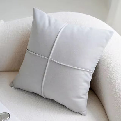 Lebec throw pillow cover home accent decor pillows. 45cmx45cm (17.7"x17.7") White & gray.