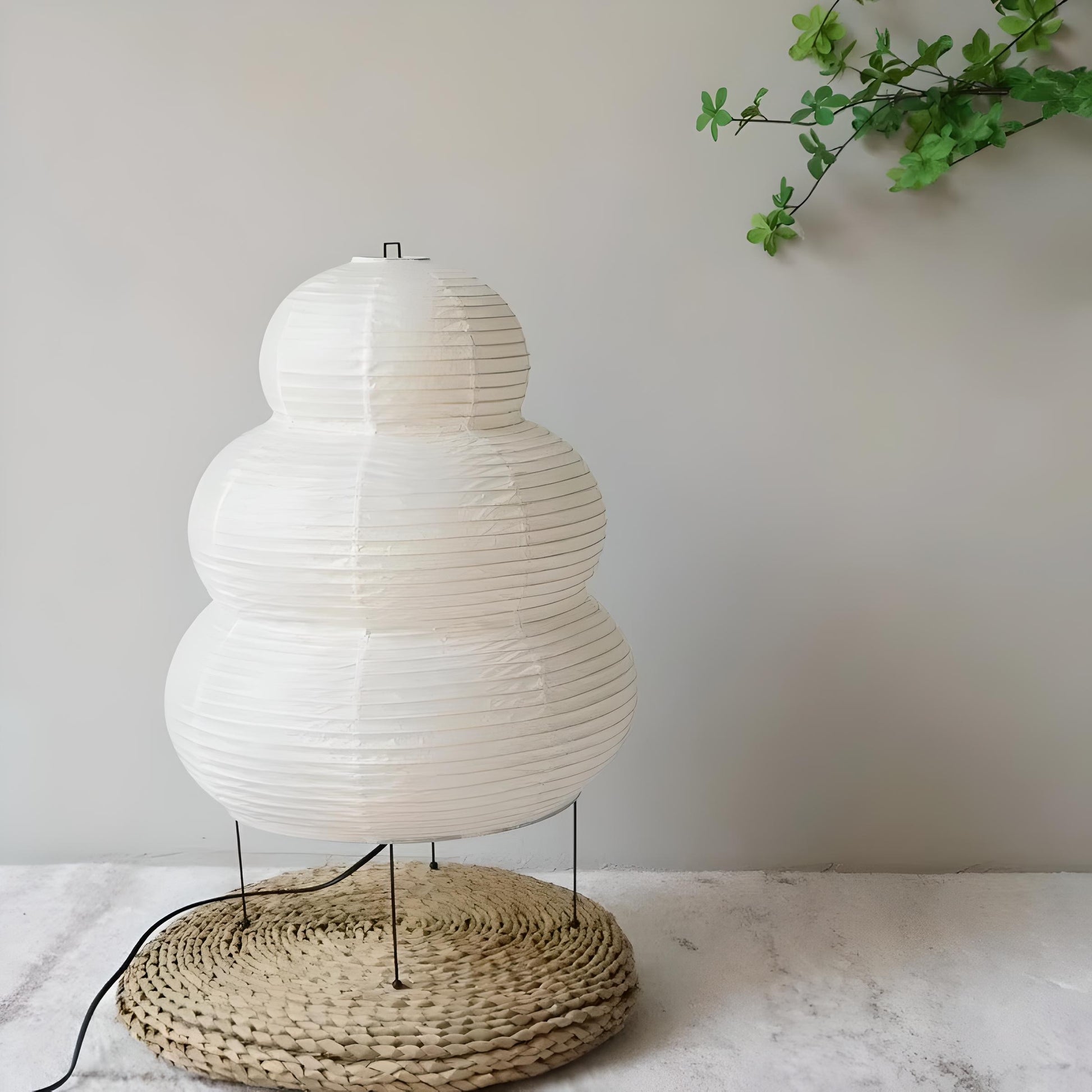 Majken floor lamp. Paper floor lamp Japanese, Japandi, Wabi-Sabi style decor.