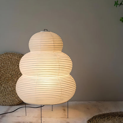 Majken floor lamp. Paper floor lamp Japanese, Japandi, Wabi-Sabi style decor.