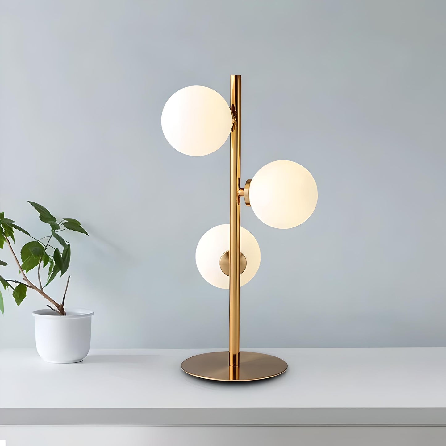 Nevia table lamp, desk lamp, bronze color