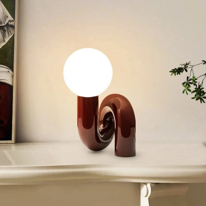 Novum bedside lamp maroon color