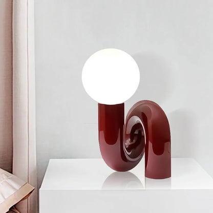 Novum bedside lamp red color