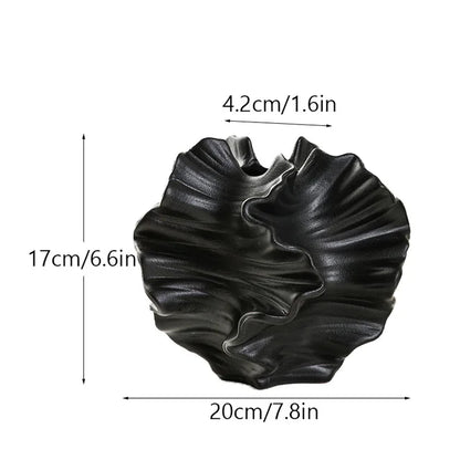 Ora vase measurements home decor black color small size