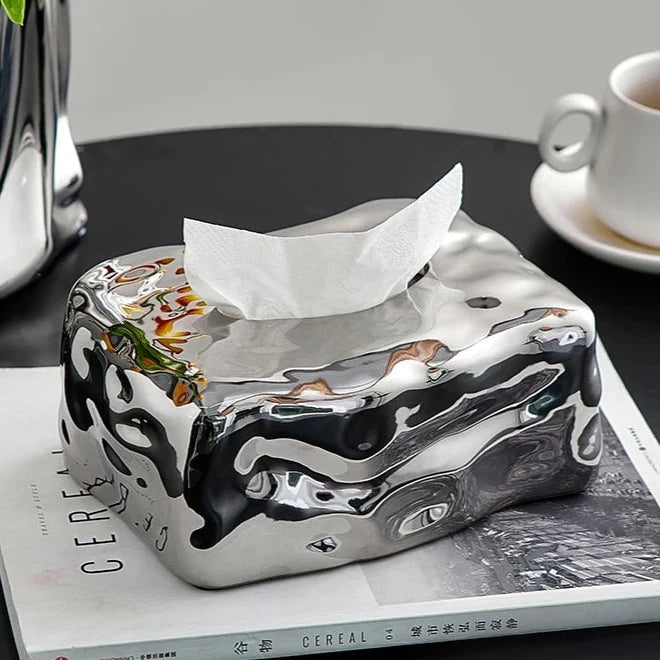 Sable tissue box facial tissue holder chrome color