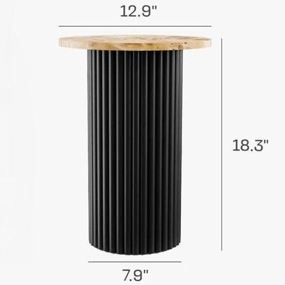 Measurements Siren fluted side table black color